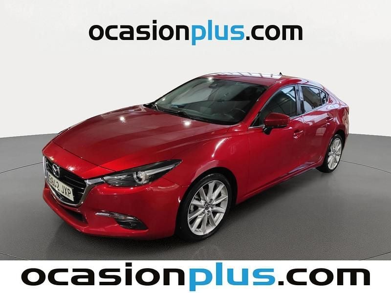 Rojo Usado 2017 Mazda 3 Luxury Berlina | 14.630 € (Precio justo) - Imagen 1/4