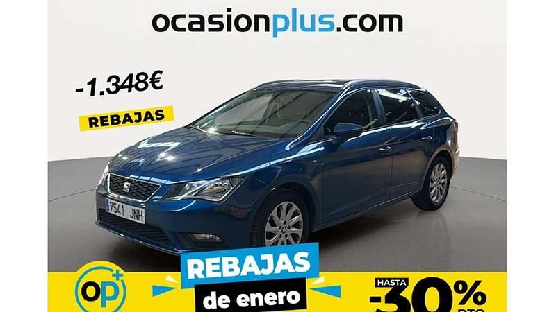 Usado Seat Leon ST Style 110 CV (80 kW) 2016 Azul Familiar