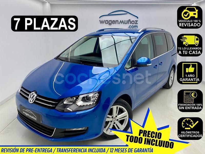 Azul Usado 2018 VW Sharan Sportline Monovolumen | 23.900 € (Precio justo) - Imagen 1/4