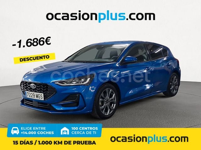 Azul Usado 2023 Ford Focus ST-Line Berlina | 18.550 € (Precio justo) - Imagen 1/4