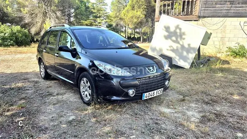 Usado Peugeot 307 110 CV (80 kW) 2007 Negro Familiar