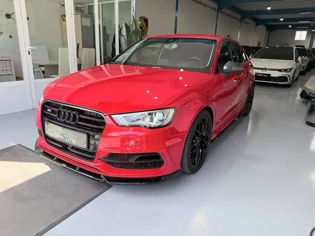 Usado Audi S3 Sportback Exclusive 300 CV (220 kW) 2014 Rojo Utilitario