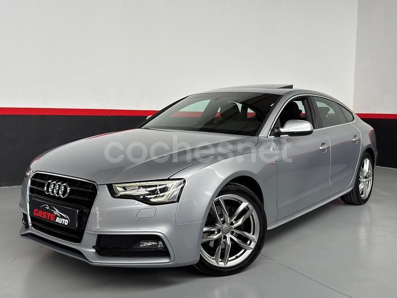 Usado Audi A5 Sportback S-Line 150 CV (110 kW) 2015 Gris / plata Utilitario