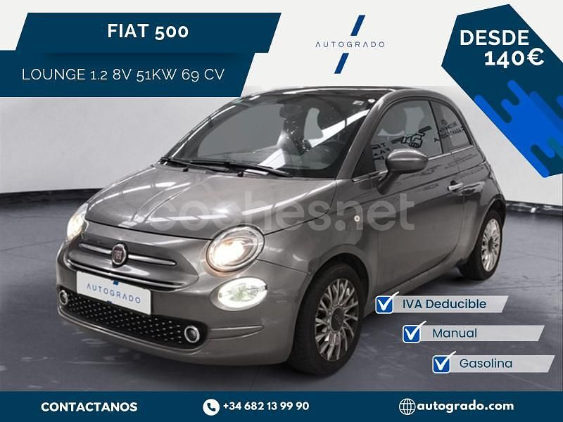 Usado Fiat 500 Lounge 69 CV (50 kW) 2019 Gris Utilitario