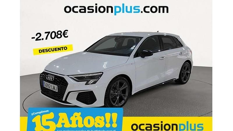 Blanco Usado 2021 Audi A3 Sportback S-Line Utilitario | 25.810 € (Precio justo) - Imagen 1/4
