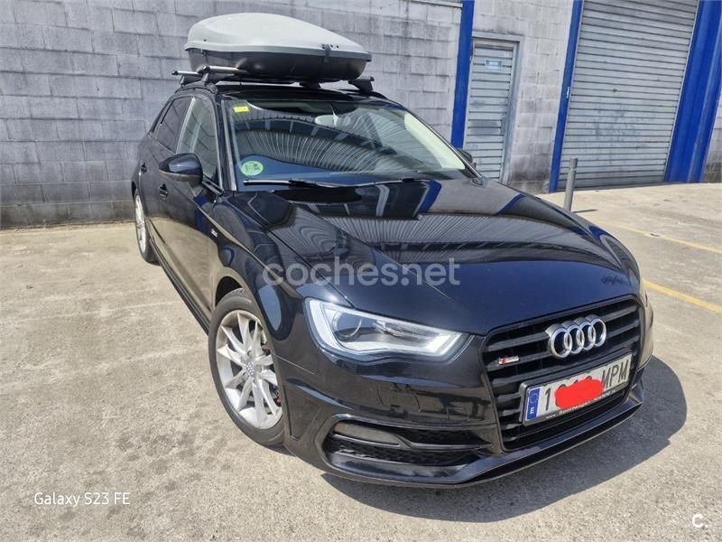 Negro Usado 2015 Audi A3 Sportback S-Line Berlina | 11.500 € (Buen precio) - Imagen 1/4