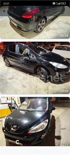 Negro Usado 2007 Peugeot 308 Premium Berlina | 3800 € (Precio justo) - Imagen 1/3