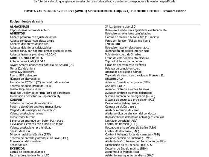 Usado Toyota Yaris Cross Edition 116 CV (85 kW) 2021 Amarillo SUV