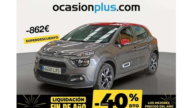 Gris Usado 2022 Citroën C3 Feel Utilitario | 8628 € (Buen precio) - Imagen 1/4