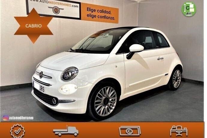 Usado Fiat 500 69 CV (50 kW) 2016 Beige Descapotable