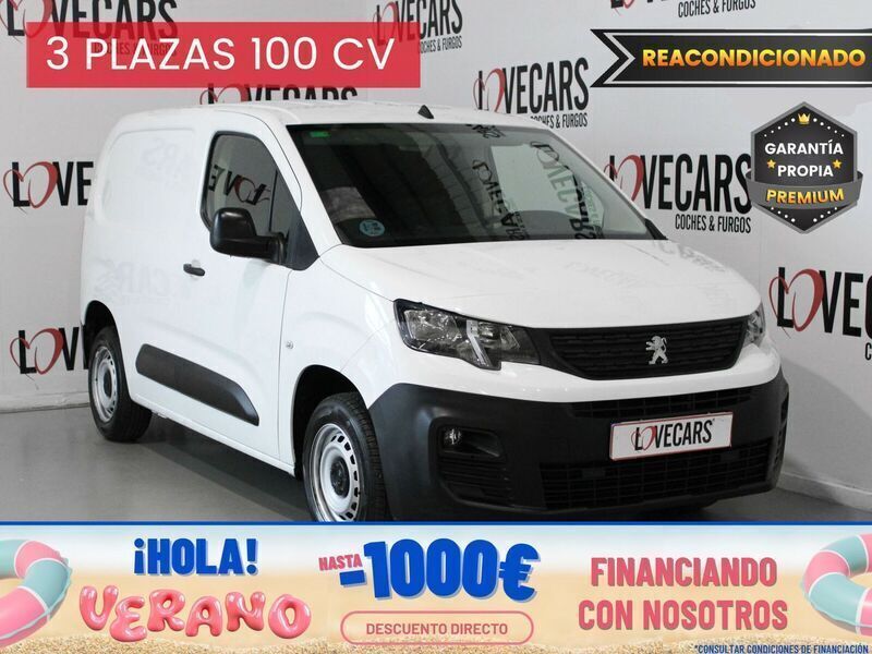 Blanco Usado 2021 Peugeot Partner S Monovolumen | 10.500 € (Precio justo) - Imagen 1/3