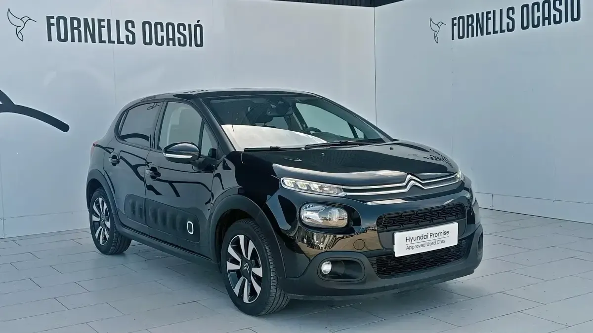 Usado Citroën C3 PureTech 82 CV (60 kW) 2019 Negro Utilitario