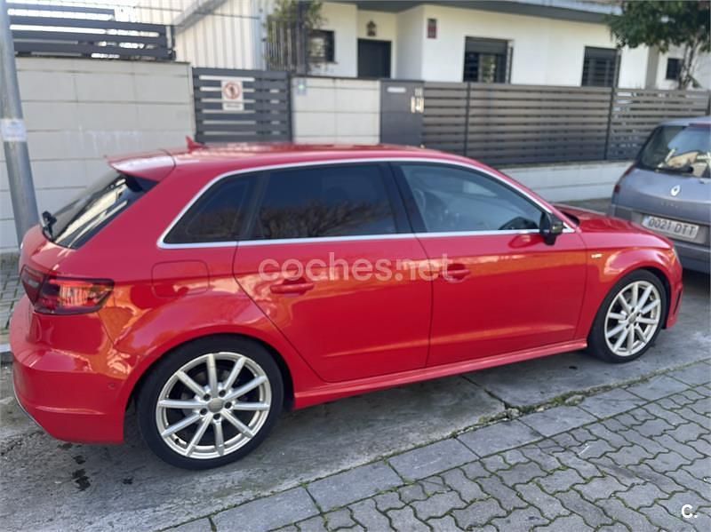 Usado Audi A3 S-Line 184 CV (135 kW) 2017 Rojo Berlina