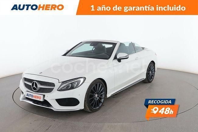Blanco Usado 2016 Mercedes C220 AMG line Descapotable | 26.499 € (Precio justo) - Imagen 1/3