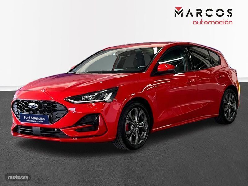Rojo Usado 2022 Ford Focus ST-Line Berlina | 19.600 € (Precio justo) - Imagen 1/4