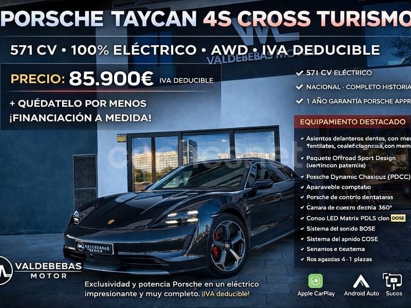 Eléctrico Usado 2023 Porsche Taycan Cross Turismo Familiar | 85.900 € (Super precio) - Imagen 1/4