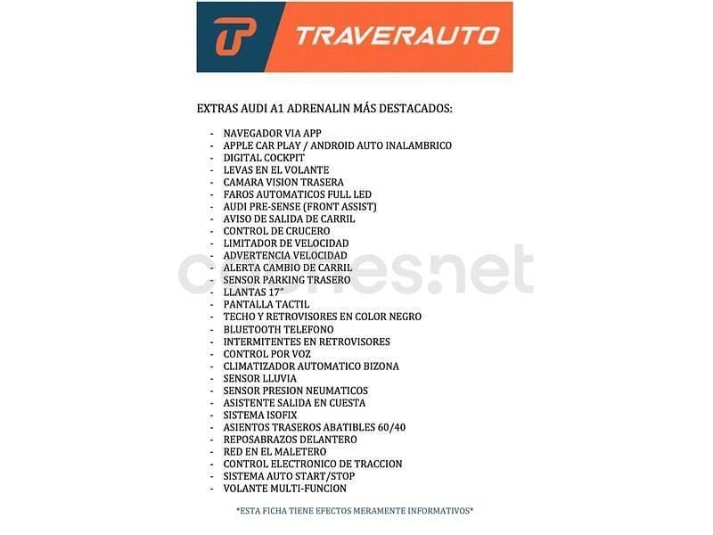 Usado Audi A1 Sportback 110 CV (80 kW) 2023 Blanco Utilitario