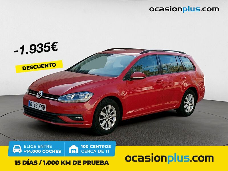 Rojo Usado 2019 VW Golf VII Familiar | 15.790 € (Precio justo) - Imagen 1/4