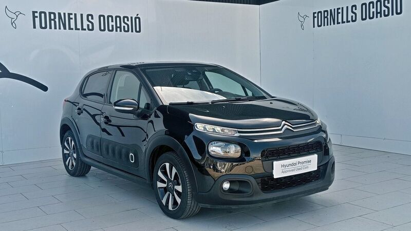 Usado Citroën C3 PureTech 82 CV (60 kW) 2019 Negro Utilitario