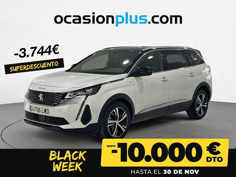 Blanco Usado 2022 Peugeot 5008 GT Monovolumen | 24.250 € (Un poco caro) - Imagen 1/4