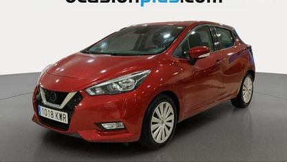 Używany Nissan Micra Acenta 90 KM (66 kW) 2018 Czerwony Hatchback