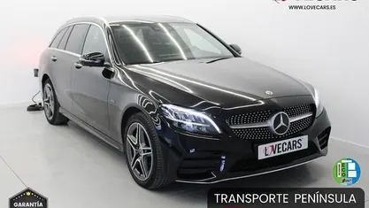 Usado Mercedes C300e AMG 306 CV (225 kW) 2020 Negro Familiar