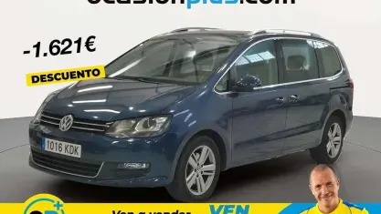 Usado VW Sharan Advance 150 CV (110 kW) 2017 Azul Monovolumen