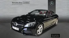 Negro Usado 2017 Mercedes C200 AMG line Descapotable | 29.900 € (Precio justo)