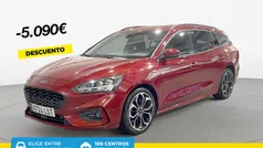 Rojo Usado 2021 Ford Focus ST-Line Familiar | 20.250 € (Precio justo)