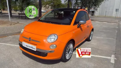 Usado Fiat 500 Lounge 69 CV (50 kW) 2011 Naranja Utilitario