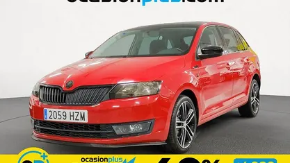 Usado Skoda Rapid Ambition 105 CV (77 kW) 2014 Rojo Utilitario