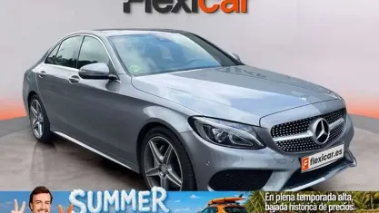 Usado Mercedes C220 AMG line 170 CV (125 kW) 2016 Gris Berlina