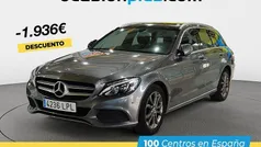 Gris Usado 2017 Mercedes C220 Familiar | 21.300 € (Precio justo)