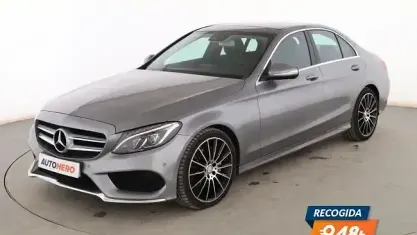 Usado Mercedes C220 AMG line 170 CV (125 kW) 2015 Gris Berlina