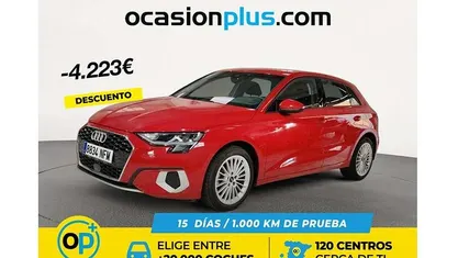 Usado Audi A3 Sportback Advanced 110 CV (80 kW) 2022 Rojo Utilitario