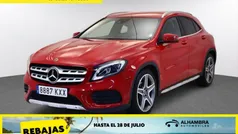 Rojo Usado 2019 Mercedes GLA180 AMG line SUV | 25.720 € (Precio justo)