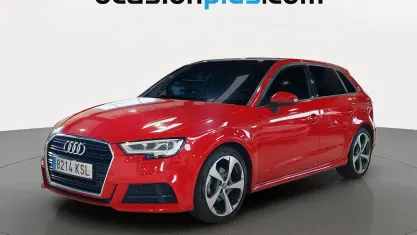 Usado Audi A3 Sportback S-Line 116 CV (85 kW) 2018 Rojo Utilitario