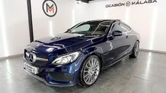 Azul Usado 2016 Mercedes C220 AMG line Coupe | 22.900 € (Precio justo)