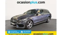 Gris Usado 2016 Mercedes C220 AMG line Familiar | 20.450 € (Buen precio)