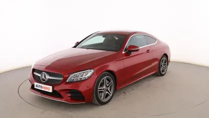 Usado Mercedes C300e AMG line 272 CV (200 kW) 2021 Rojo Coupe