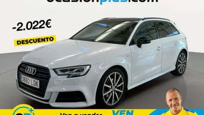 Usado Audi A3 Sportback S-Line 150 CV (110 kW) 2019 Blanco Utilitario