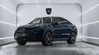 Usado Mercedes GLE350 AMG line 320 CV (235 kW) 2021 Azul Coupe