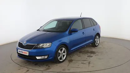 Azul Usado 2015 Skoda Rapid Ambition Berlina | 10.099 € (Precio justo)
