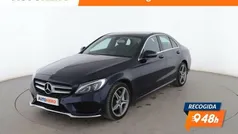 Azul Usado 2018 Mercedes C220 AMG line Berlina | 26.499 € (Precio justo)