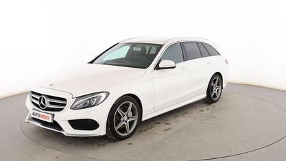 Usado Mercedes C220 AMG line 170 CV (125 kW) 2015 Blanco Familiar