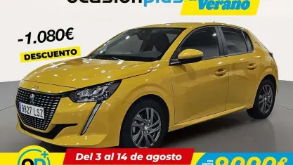 Usado Peugeot 208 Active 102 CV (75 kW) 2021 Amarillo Utilitario