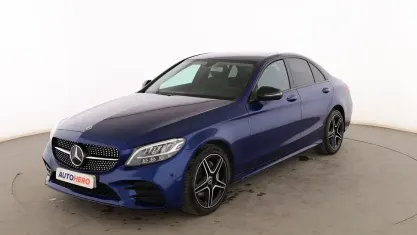 Usado Mercedes C200 AMG line 160 CV (117 kW) 2020 Azul Berlina