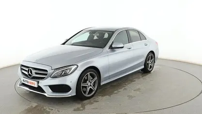 Usado Mercedes C220 AMG line 170 CV (125 kW) 2014 Gris Berlina
