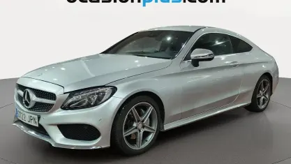 Usado Mercedes C220 AMG line 170 CV (125 kW) 2016 Gris plata Coupe