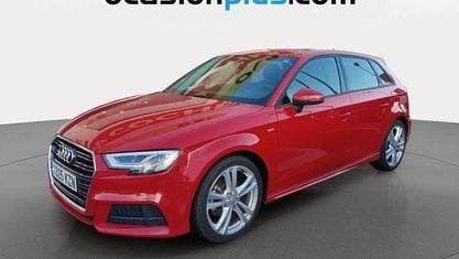 Usado Audi A3 Sportback S-Line 116 CV (85 kW) 2019 Rojo Utilitario